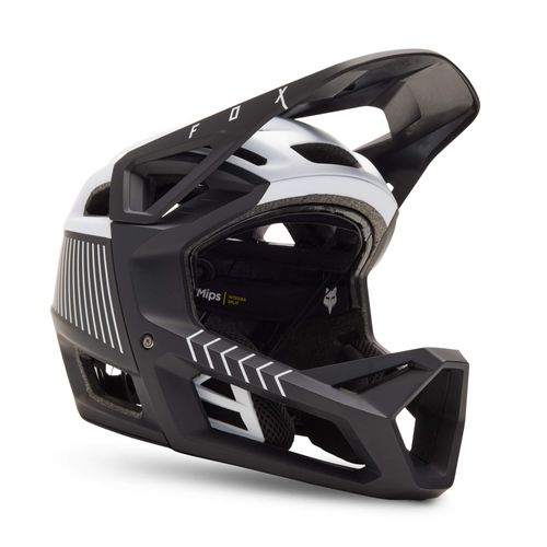 קסדת אנדורו מלאה פוקס שחור / לבן - FOX PROFRAME RS MIPS HELMET MASH V23 