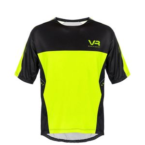 חולצת רכיבה קצרה שחור / צהוב - VR46 PERFORMANCE T-SHIRT MTB