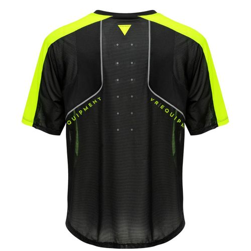 חולצת רכיבה קצרה שחור / צהוב - VR46 PERFORMANCE T-SHIRT MTB