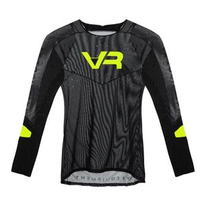 חולצת רכיבה שרוול ארוך שחור / צהוב - VR46 JERSEY GRAVITY MTB 