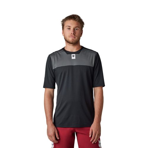 חולצת רכיבה קצרה פוקס שחור - FOX RACING DEFEND SS JERSEY V23 85