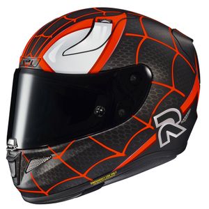 קסדת קרבון רפה 11 די סי שחור / אדום  - HJC RPHA 11 MARVEL MILES MORALES 