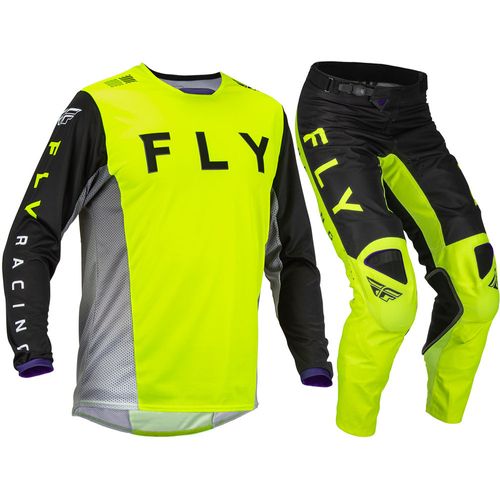 חליפת פליי קינטיק שחור / צהוב  - FLY KINETIC JET V23