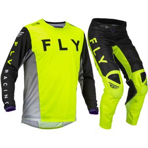 חליפת פליי קינטיק שחור / צהוב  - FLY KINETIC JET V23