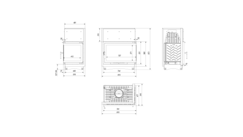 קמין עץ בנוי OLIWIA/P/BS