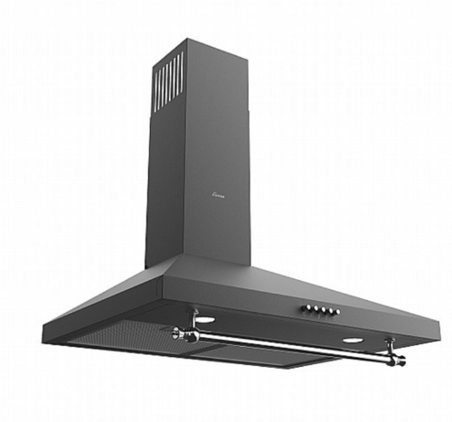 קולט אדים 60 LUXOR שחור + ידית ניקל LX 60 RH-M-BLK