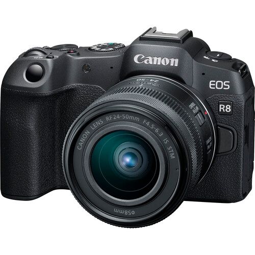 קיט מצלמה ללא מראה Canon EOS R8 + RF 24-50mm - יבואן רשמי