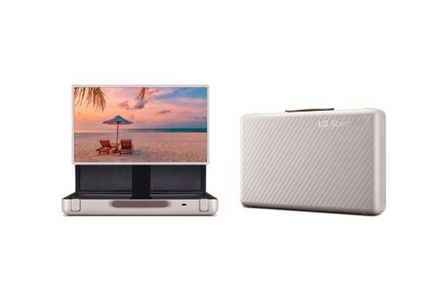 2023 LG StanbyME GO - מסך מגע חכם נייד 27 אינץ' הניתן לנשיאה בעל סוללה לשלוש שעות 