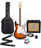 חבילת מבצע: גיטרה חשמלית Fender Squier Bullet Strat SSS BSB + מגבר Orange Crush 12