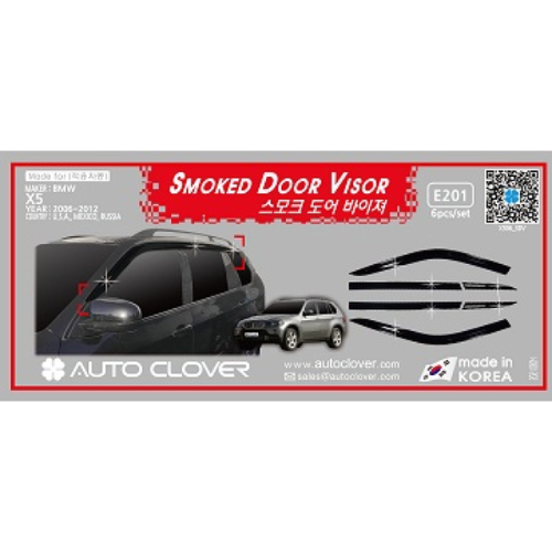 מגן רוח לרכב במוו X5 שנת 2007-2012 מגן רוח תוצרת AUTOCLOVER קוריאה - סט 6 חלקים הדבקה חיצונית