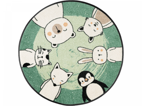 שטיח חברים חיות עגול 85*85  ANIMAL FRIENDS