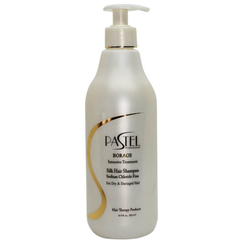 Pastel Professional Borage Intensive Treatment Silk Hair Shampoo Sodium Chloride Free For Dry & Damaged Hair Hair Therapy Products 500ML