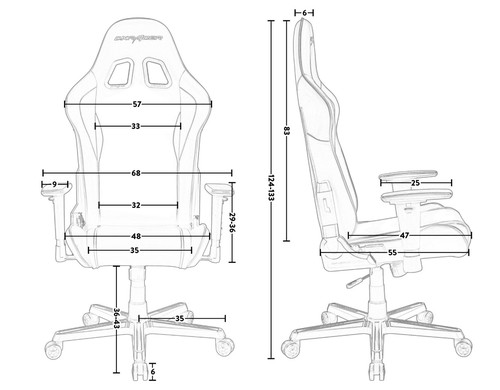 כיסא לגיימרים DXRacer Formula P08-NW 