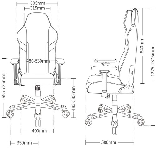 כיסא מנהל דגם DXRacer King K200