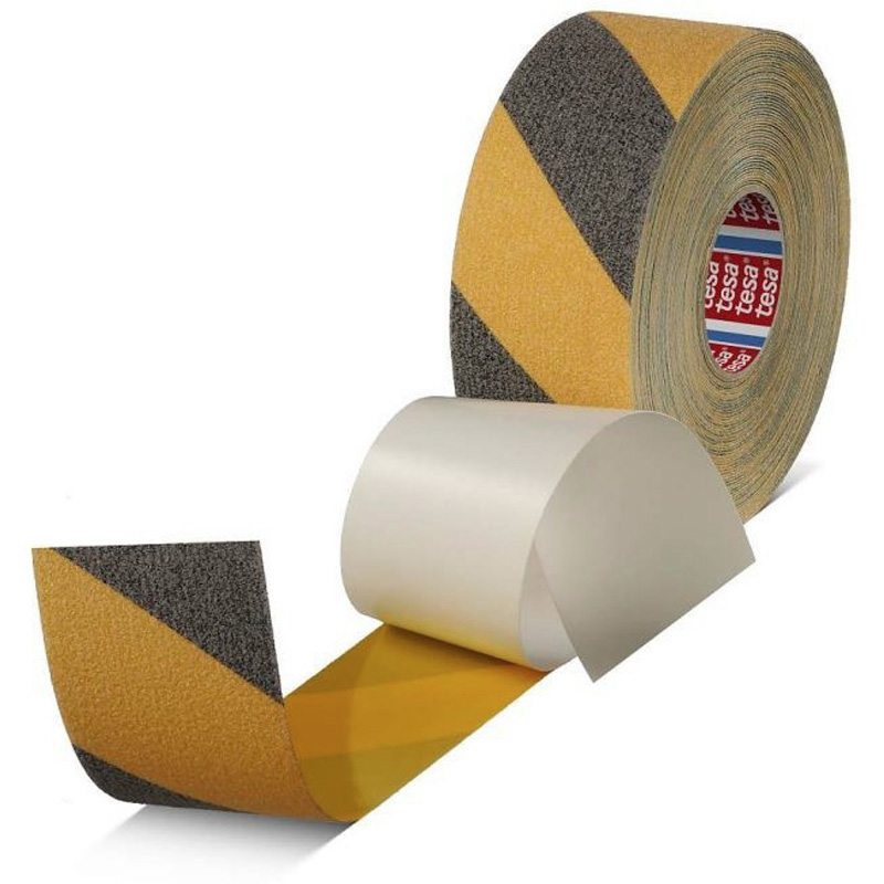 סרט נגד החלקה שחור - צהוב 60951 רוחב 50 מ"מ אורך 15 מטר TESA אלרם