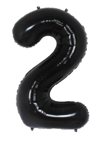 בלון הליום/אוויר ספרה 2 - שחור 