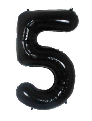 בלון הליום/אוויר ספרה 5 - שחור 