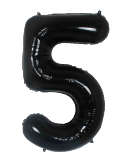 בלון הליום/אוויר ספרה 5 - שחור 