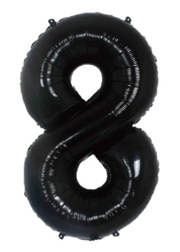 בלון הליום/אוויר ספרה 8 - שחור