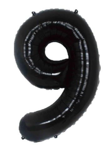 בלון הליום/אוויר ספרה 9 - שחור 