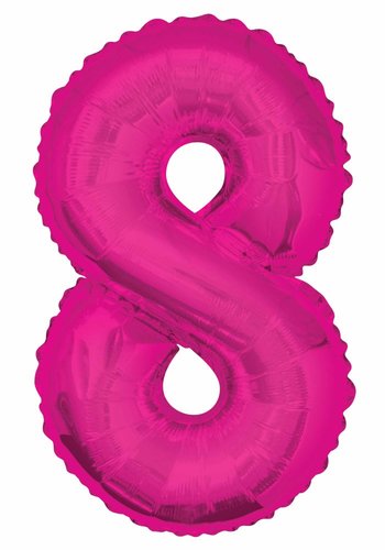 בלון הליום/אוויר ספרה 8 - ורוד 