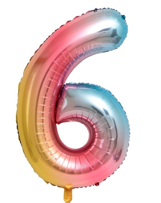 בלון ספרה 6 אומברה 40"