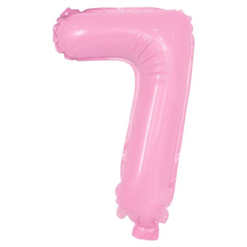 בלון ספרה 7 ורוד בייבי 40