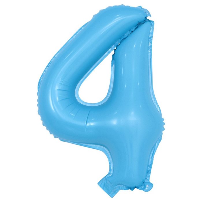 בלון ספרה 4 תכלת בייבי 40"