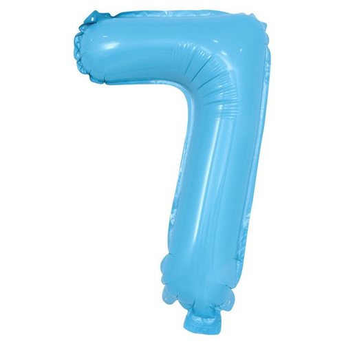בלון ספרה 7 תכלת בייבי 40
