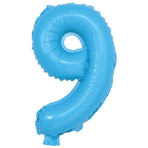 בלון ספרה 9 תכלת בייבי 40