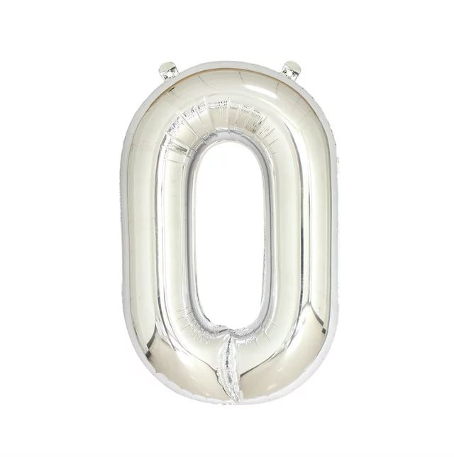 בלון ספרה 0 כסף 50