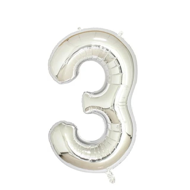 בלון ספרה 3 כסף 50