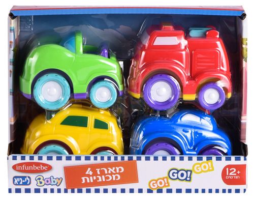 מארז עם 4 מכוניות