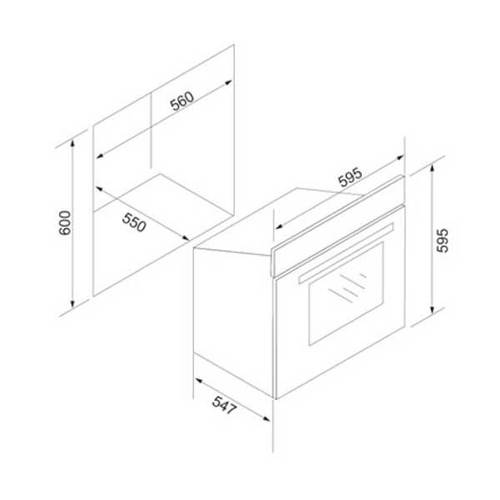 תנור בנוי כפרי 72 ליטר SilverLine SR-885B שחור