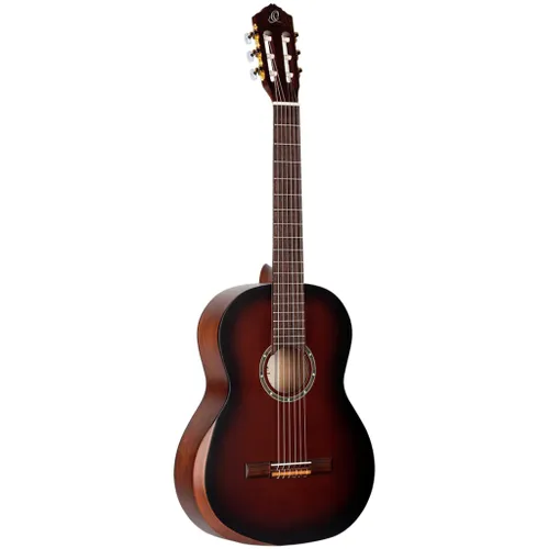 גיטרה קלאסית בגודל מלא עם זווית ליד ימין Ortega R55DLX Burbon Fade