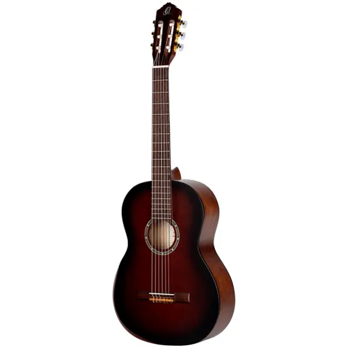 גיטרה קלאסית בגודל מלא עם זווית ליד ימין Ortega R55DLX Burbon Fade