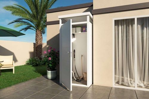 מחסן פנל מבודד לגינה אוורסט 10/10 – לבן