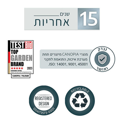 מחסן גינה Yukon אפור כהה 3.3X6.4 כולל רצפה