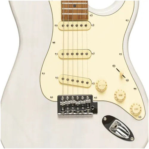 גיטרה חשמלית בצבע לבן Stagg SES-55 WHB