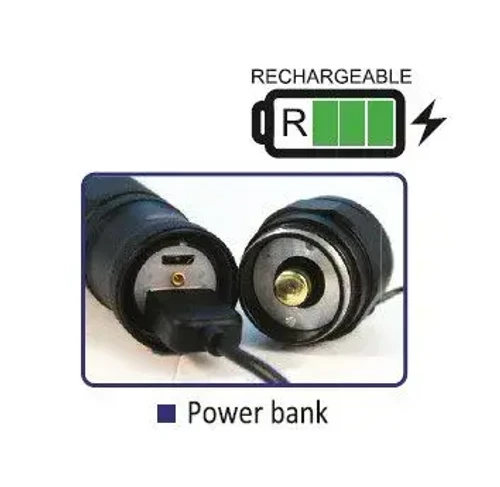 פנס לד 400/700 לומן טעינת USB + מגנט 096014