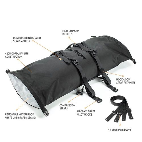 שק זנב לאופנוע קרייגה 20 ליטר צהוב - KRIEGA ROLLPACK 20