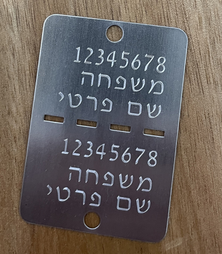 דיסקית לחייל עם סמל היחידה
