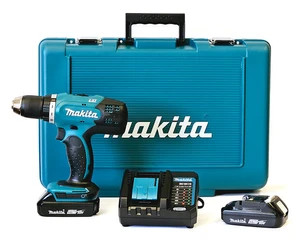 מברגה מקדחה נטענת + 2 סוללות MAKITA DDF453Y001 18V 1.5AH