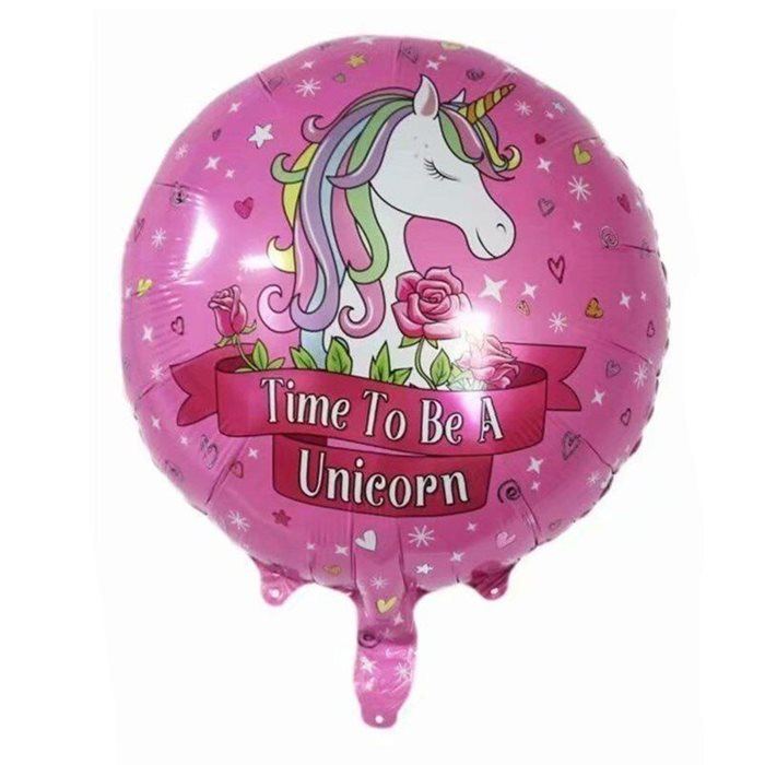 בלון מיילר עגול 18" TIME TO BE A UNICORN ורוד חד קרן