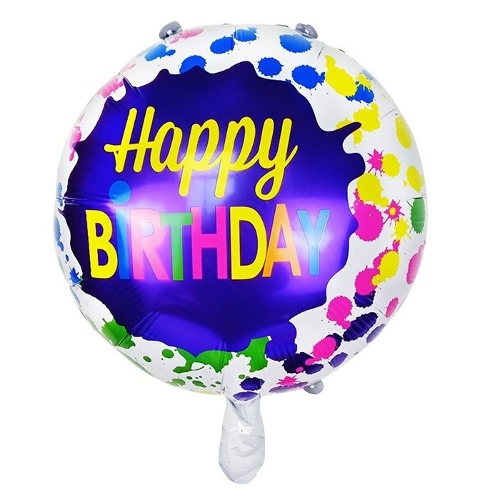 בלון מיילר 18" HBD עגול כחול רויאל נק