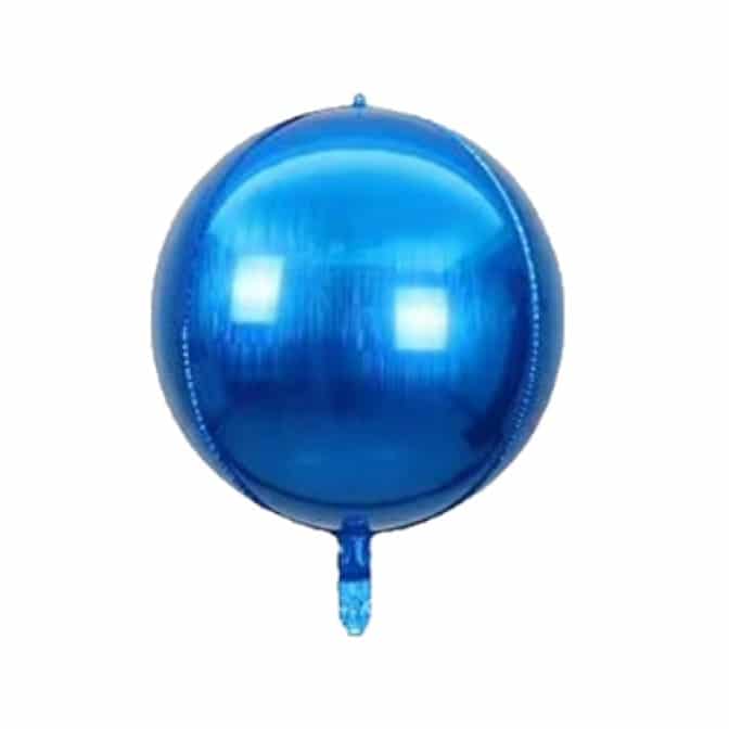 בלון בועה מטאלי כחול 22"