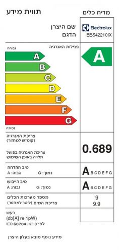 מדיח כלים חצי אינטגרלי צר ®SatelliteClean מסדרת 600 EES42210IX