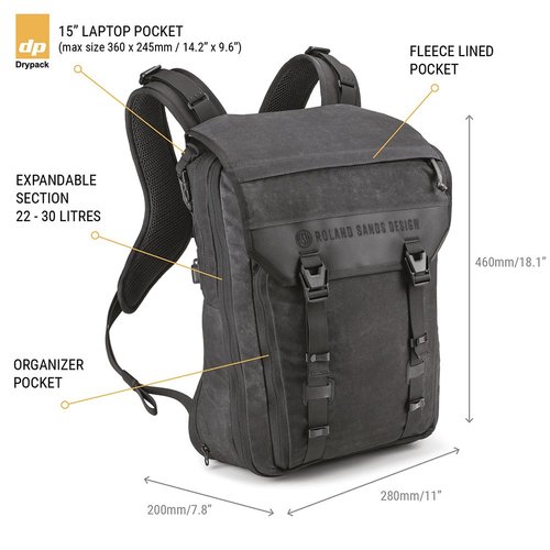 תיק רכיבה קרייגה שחור 34 ליטר -  KRIEGA ROAM34 BACKPACK 