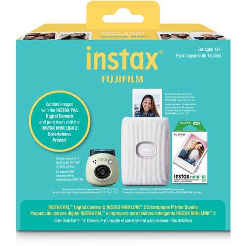 ערכת פיתוח מיידי FUJIFILM INSTAX PAL Camera and MINI LINK 2 Printer Bundle