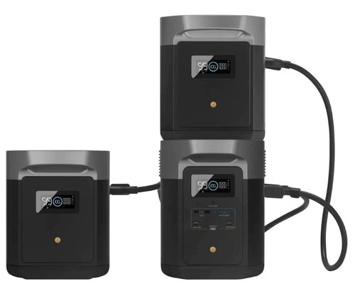 קיט תחנת כח ניידת ECOFLOW DELTA2000MAX + סט 2 תאי הרחבה